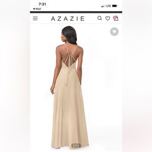 NEVER WORN bridesmaid dress Azazie champagne color size 0